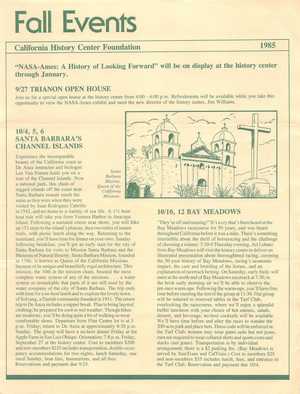 CHCF Events Fall 1985
