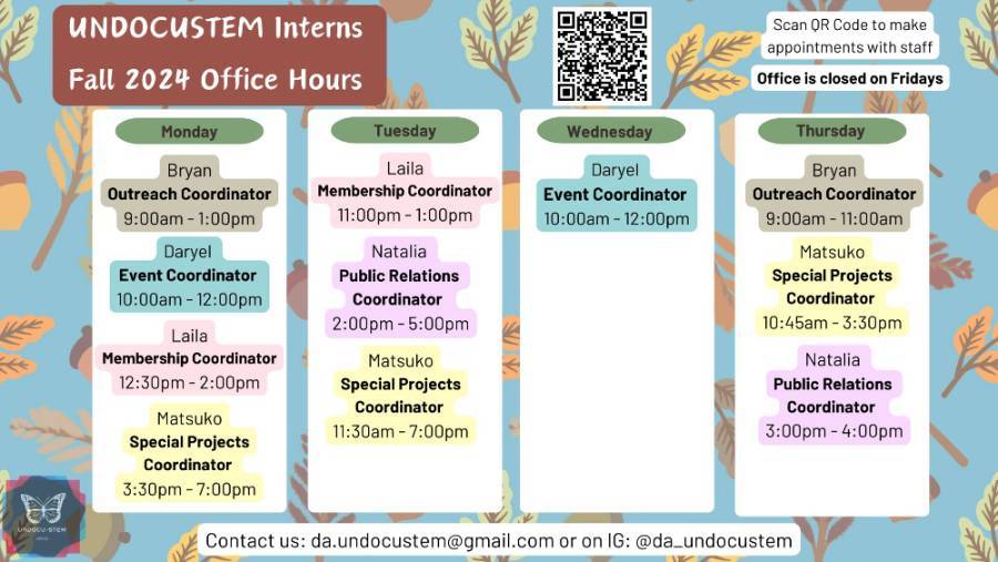 UndocuSTEM Office Hours