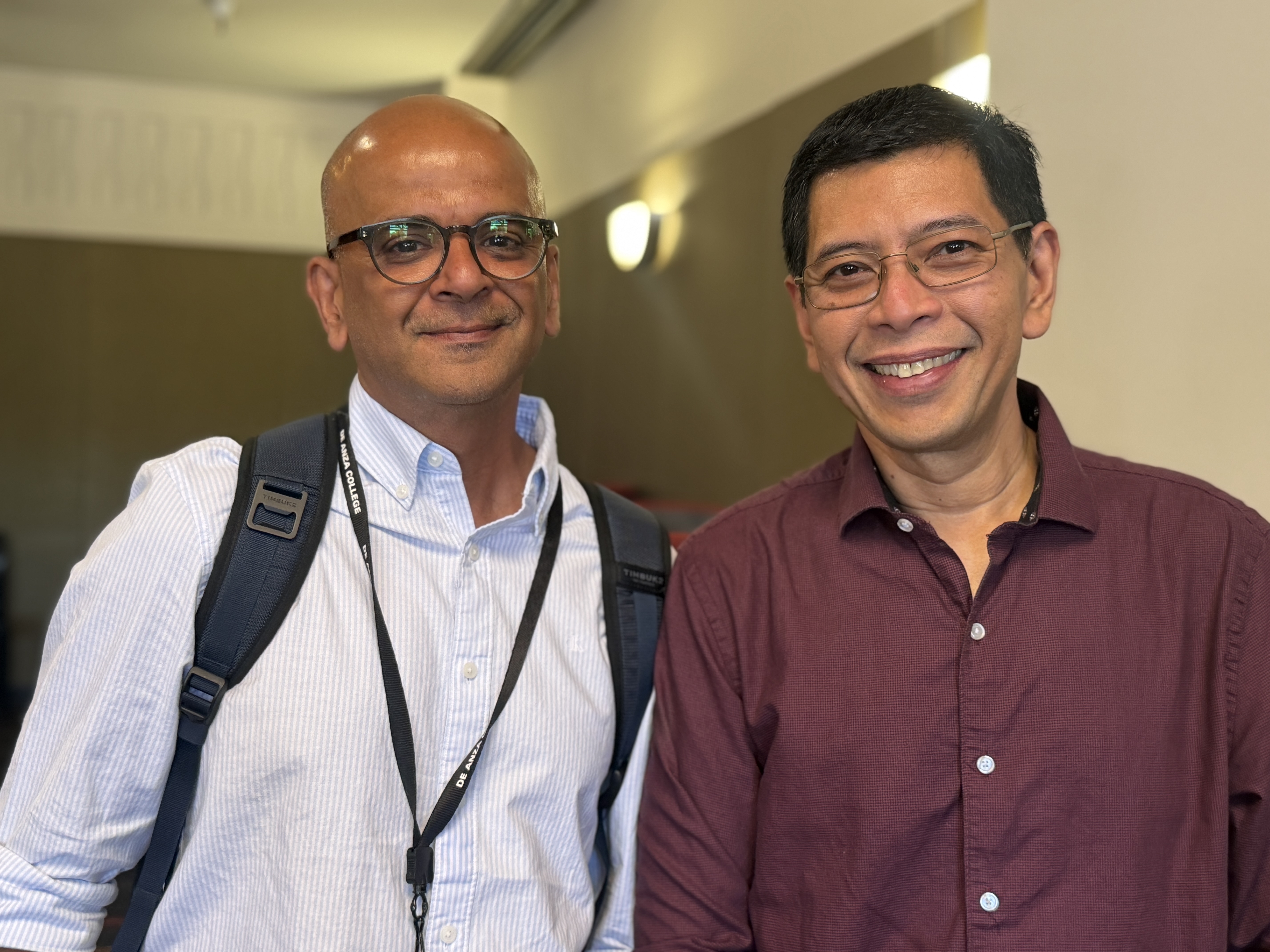 Dr. Christopher Dela Rosa with Ram Subramaniam, Vice President of Instruction