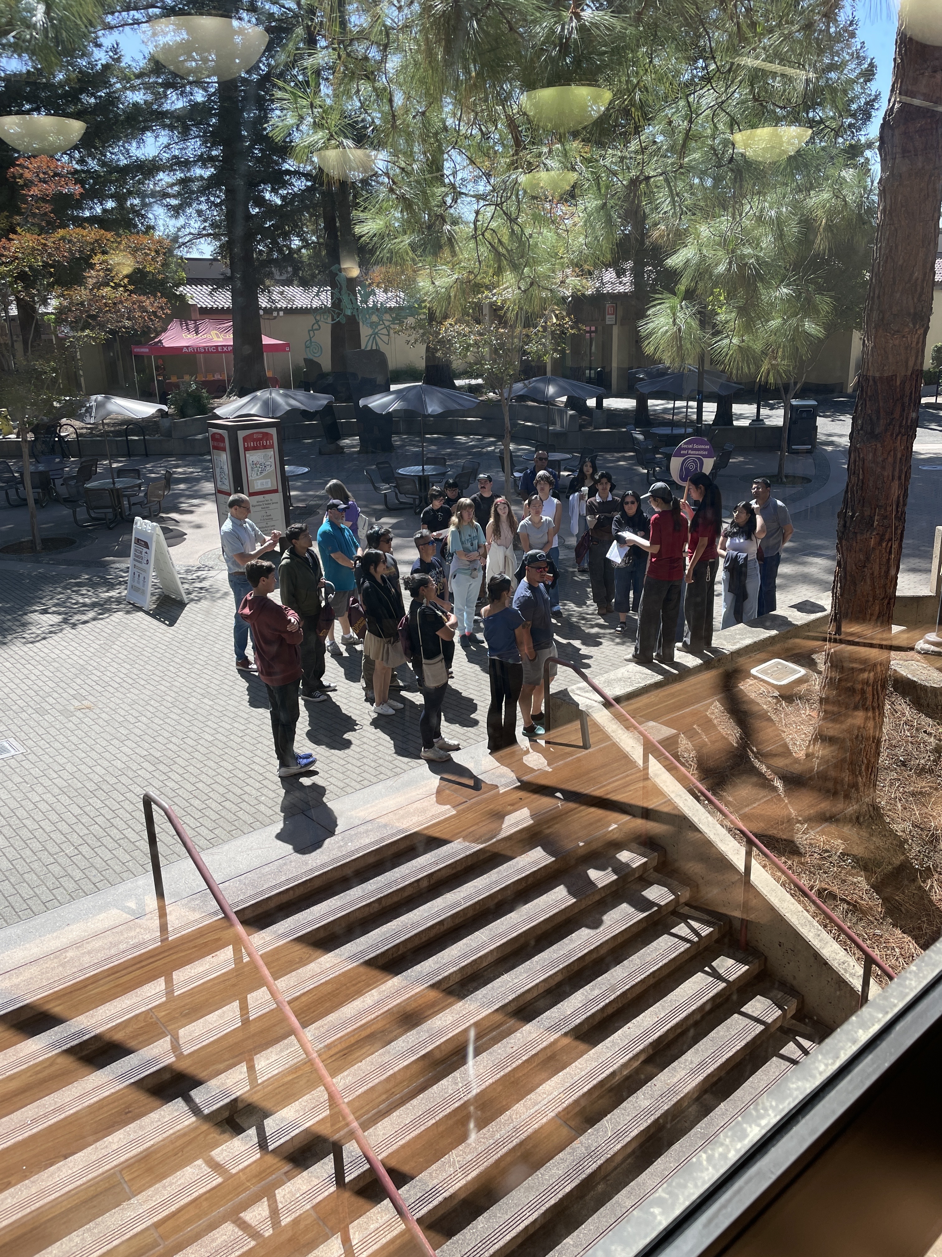 Open House attendees gather to take a campus tour